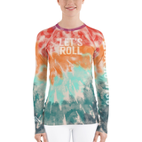 Tie Dye Let's Roll NoGi Women's Jiu-Jitsu Rash Guard (BJJ Colorway 1)