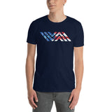 Vida Jiu-Jitsu American Flag Icon Short-Sleeve Navy Unisex T-Shirt