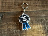 OK at Jiu Jitsu Blue Ribbon Keychain