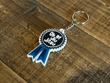 OK at Jiu Jitsu Blue Ribbon Keychain