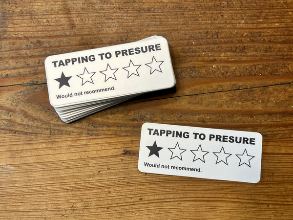 Tapping to Pressure One Star Sticker - BJJ Vinyl Decal