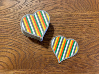 BJJ Heart Sticker - Kids Belt Rank Colors