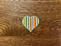 BJJ Heart Sticker - Kids Belt Rank Colors