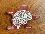 Jiu Jitsu Brain Sticker - BJJ Vinyl Decal