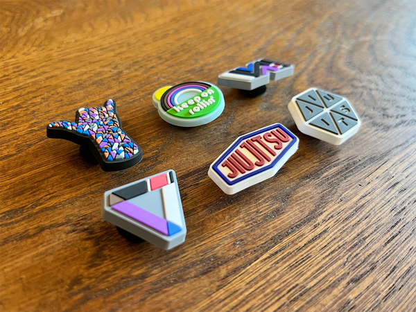 Two Jiu-Jitsu Croc Charms  (6 options to choose from)