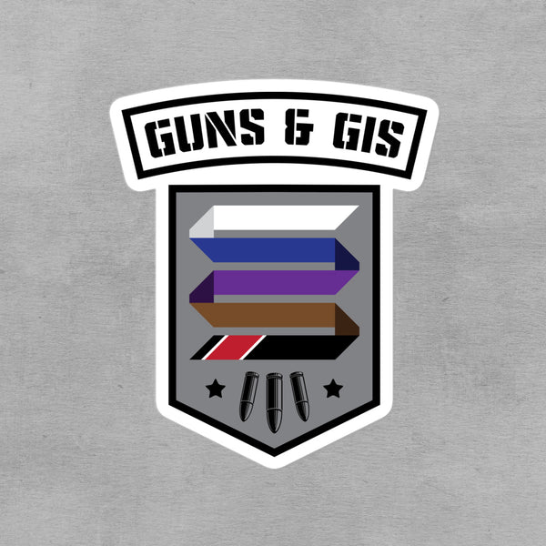 Guns & Gis Camp 3"x3" Kiss Cut Sticker