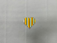 BJJ Heart Sticker - Kids Belt Rank Colors