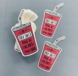 "My Back Takes Bring All the Boys to the Yard" Jiu-Jitsu Milkshake Sticker