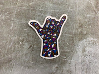 Stained Glass BJJ Shaka Sticker - Jiu-Jitsu Vinyl Decal
