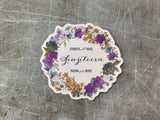Jiujiteira Floral BJJ Sticker - Belt Ranked Flowers - Vinyl Decal