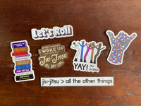 YAY! (for jiu-jitsu) Dancing Balloon Men Sticker - BJJ Vinyl Decal
