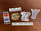 YAY! (for jiu-jitsu) Dancing Balloon Men Sticker - BJJ Vinyl Decal