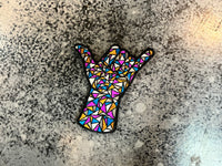 BJJ Stained Glass Shaka Embroidered Velcro Patch