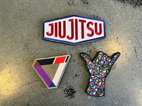 Red White & Blue Embroidered Jiu-Jitsu Velcro Patch