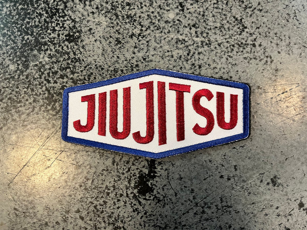 Red White & Blue Embroidered Jiu-Jitsu Velcro Patch