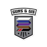 Guns & Gis Camp 3"x3" Kiss Cut Sticker