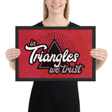 In Triangles We Trust Framed Jiu-Jitsu Art Poster Print