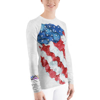 American Flag Vida Jiu-Jitsu Women's Rash Guard