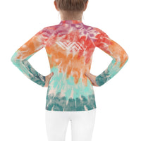 Tie Dye Let's Roll NoGi Kids Jiu-Jitsu Rash Guard (BJJ Colorway 1)
