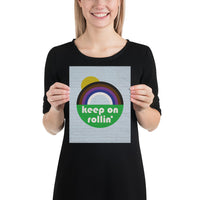 Keep on Rollin' Jiu-Jitsu Rainbow Art Poster Print