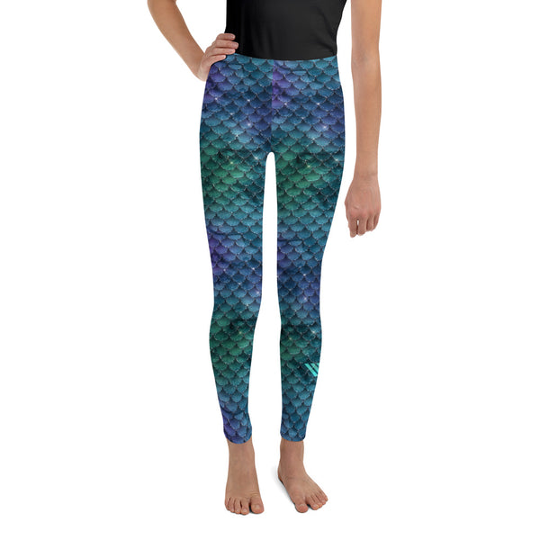 Mermaid Scales Youth Jiu-Jitsu Spats - BJJ Yoga Leggings