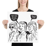 Co-Ed Class Jiu-Jitsu Ladies BJJ Poster Print