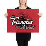 In Triangles We Trust Jiu-Jitsu Art Poster Print