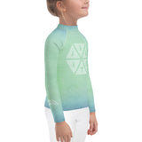Jiu-Jitsu Blue-Green Fade Kids Rash Guard