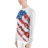 American Flag Vida Jiu-Jitsu Women's Rash Guard