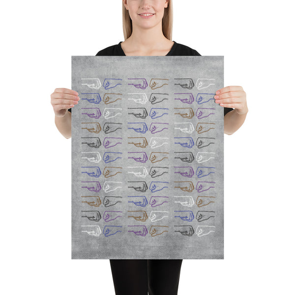 Fist Bumps Jiu-Jitsu Belt Rank Art Poster Print