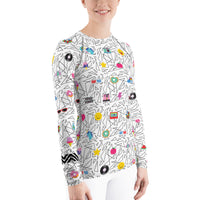 80s Pop Icons Women's Rash Guard
