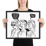 Co-Ed Class Jiu-Jitsu Ladies BJJ Framed Poster Print