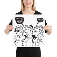 Co-Ed Class Jiu-Jitsu Ladies BJJ Poster Print