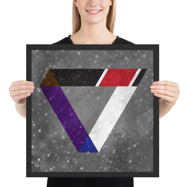 Jiu-Jitsu Rank Triangle Framed Art Poster Print