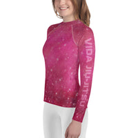 Pink Space Jiu-Jitsu Youth Rash Guard