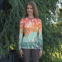 Tie Dye Let's Roll NoGi Women's Jiu-Jitsu Rash Guard (BJJ Colorway 1)