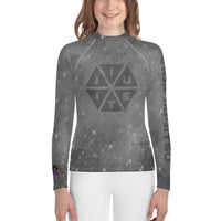 Jiu-Jitsu Space Hexagon Youth Rash Guard