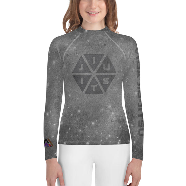 Jiu-Jitsu Space Hexagon Youth Rash Guard