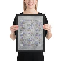 Fist Bumps Framed Jiu-Jitsu Belt Rank Art Poster Print