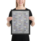 Fist Bumps Framed Jiu-Jitsu Belt Rank Art Poster Print