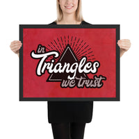 In Triangles We Trust Framed Jiu-Jitsu Art Poster Print