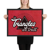 In Triangles We Trust Framed Jiu-Jitsu Art Poster Print