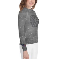 Jiu-Jitsu Space Hexagon Youth Rash Guard