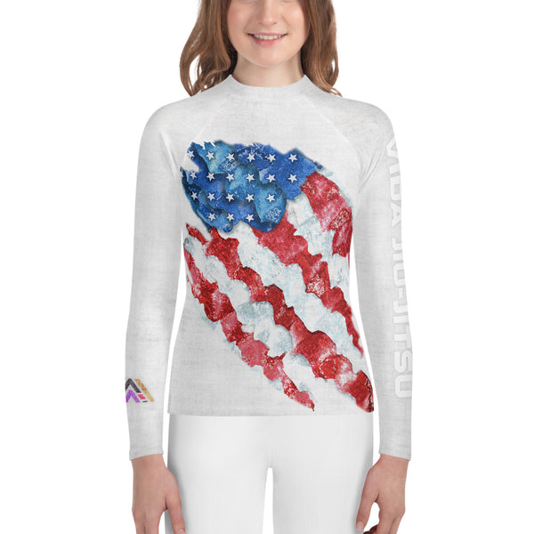 American Flag Youth Jiu-Jitsu Rash Guard