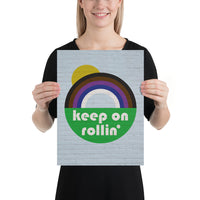 Keep on Rollin' Jiu-Jitsu Rainbow Art Poster Print