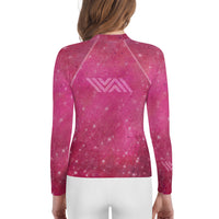 Pink Space Jiu-Jitsu Youth Rash Guard