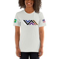 Vida Icon Tee with Brazilian and American Flags on Short-Sleeve Unisex Premium T-Shirt
