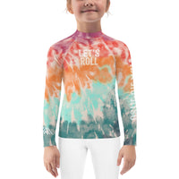 Tie Dye Let's Roll NoGi Kids Jiu-Jitsu Rash Guard (BJJ Colorway 1)