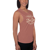 Every Morning I Wake Up and I Think About Jiu-Jitsu All Day Long Ladies’ Muscle Tank