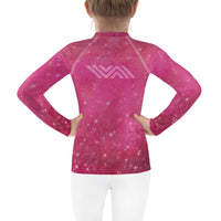 Pink Space Jiu-Jitsu Kids Rash Guard